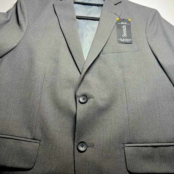 Haggar Slim Fit Stretch Joe III Blazer Charcoal SZ 40 Short - Picture 4 of 8